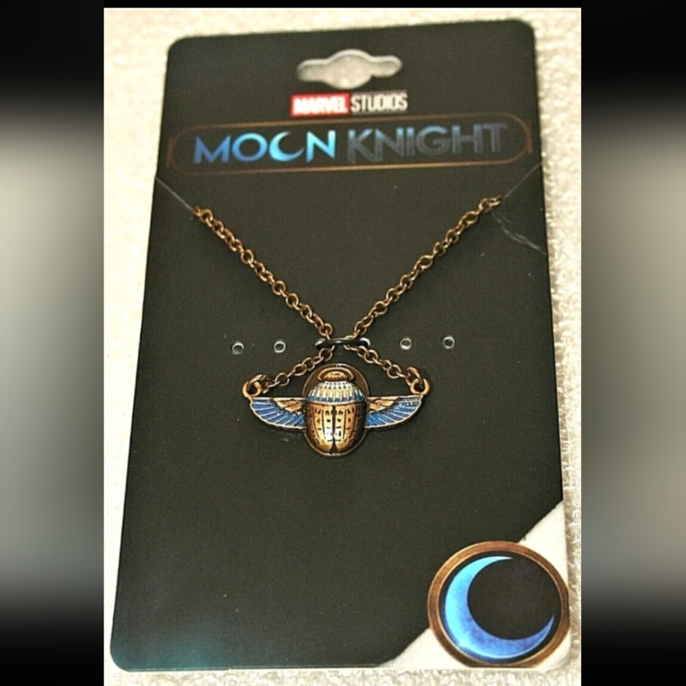 Marvel Studios Moon Knight Comics Wing Scarab Necklace Pendant New NOS MIP 2022